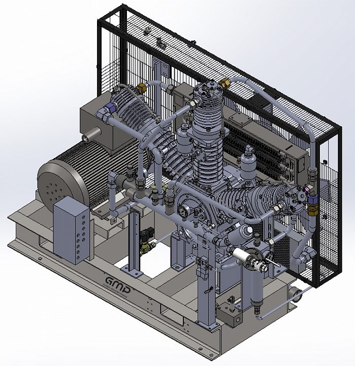 Безмасляный дожимной компрессор для воздуха и азота GMP-HB-OFB 5,5-18